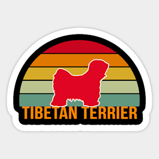 Tibetan Terrier Vintage Silhouette Sticker